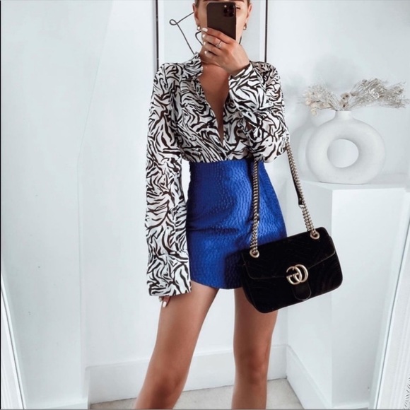 ZARA TEXTURED WEAVE MINI SKIRT - Picture 8 of 14